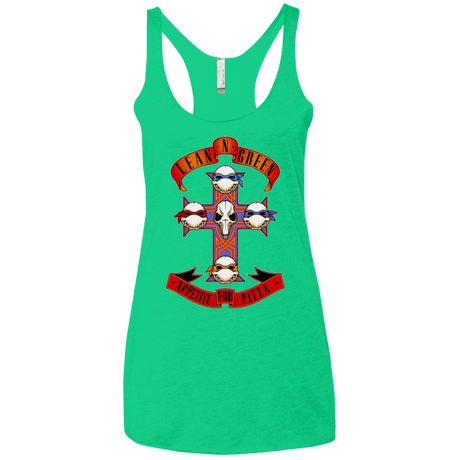 T-Shirts Envy / X-Small APPETITE FOR PIZZA Women's Triblend Racerback Tank