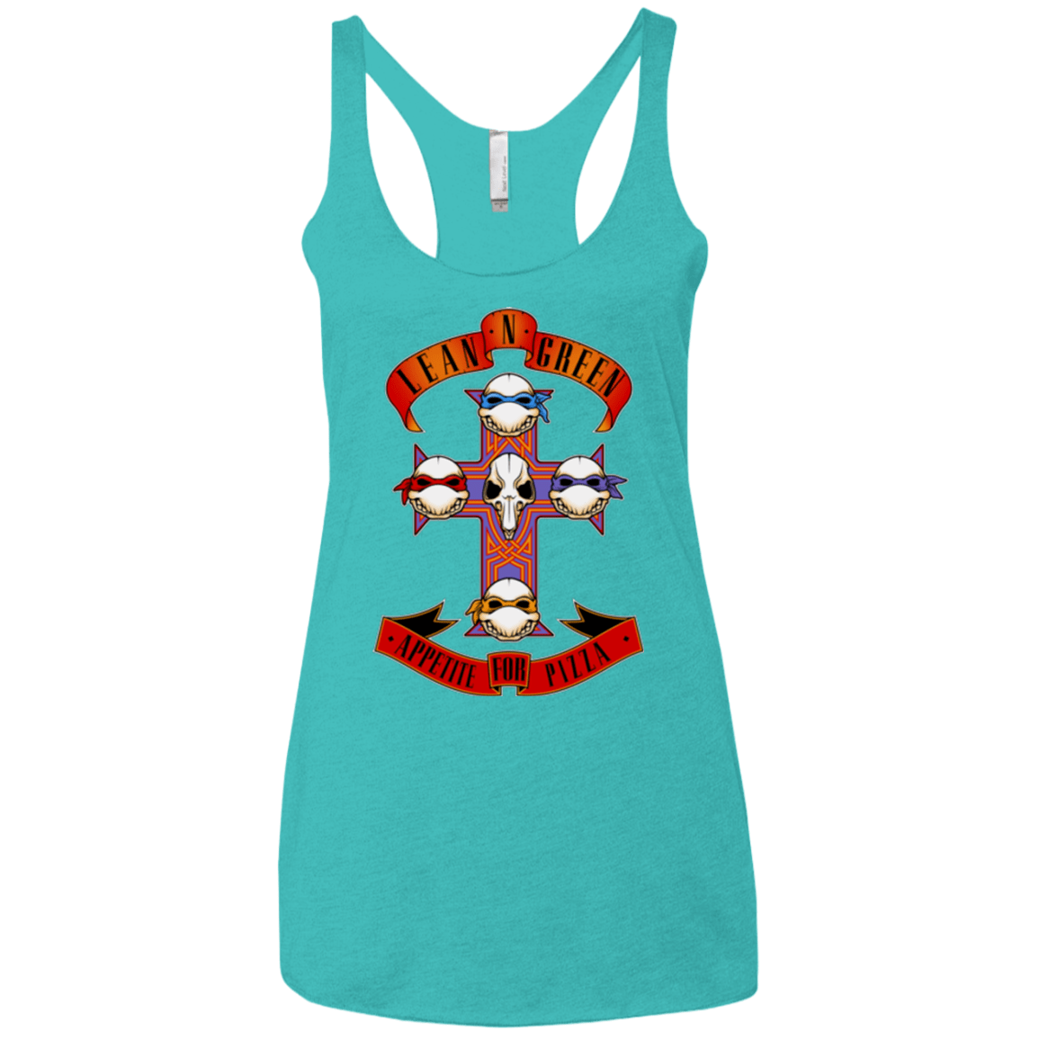 T-Shirts Tahiti Blue / X-Small APPETITE FOR PIZZA Women's Triblend Racerback Tank