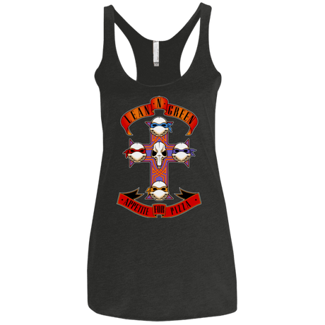T-Shirts Vintage Black / X-Small APPETITE FOR PIZZA Women's Triblend Racerback Tank