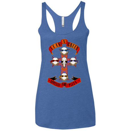 T-Shirts Vintage Royal / X-Small APPETITE FOR PIZZA Women's Triblend Racerback Tank