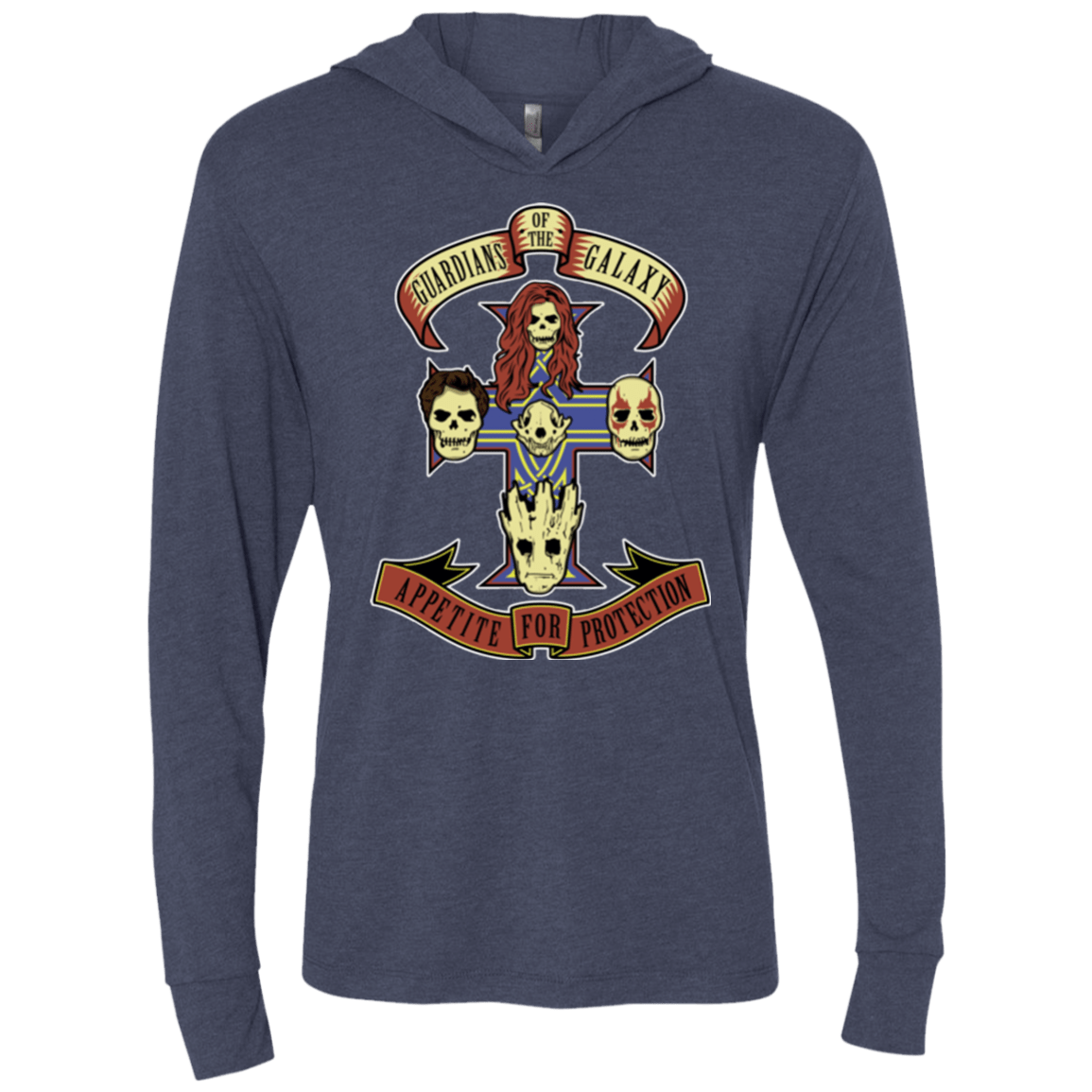 T-Shirts Vintage Navy / X-Small Appetite for Protection Triblend Long Sleeve Hoodie Tee