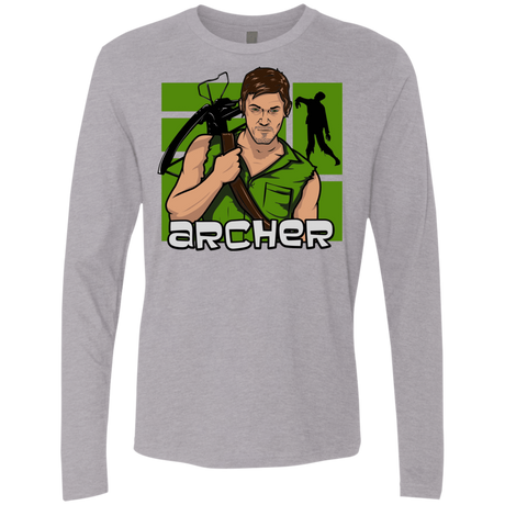 T-Shirts Heather Grey / Small Archer Men's Premium Long Sleeve