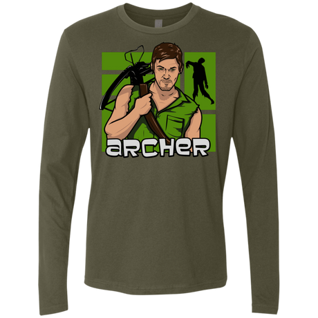 T-Shirts Military Green / Small Archer Men's Premium Long Sleeve