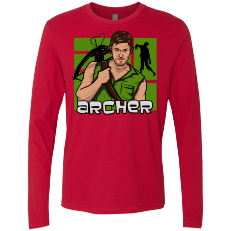 T-Shirts Red / Small Archer Men's Premium Long Sleeve