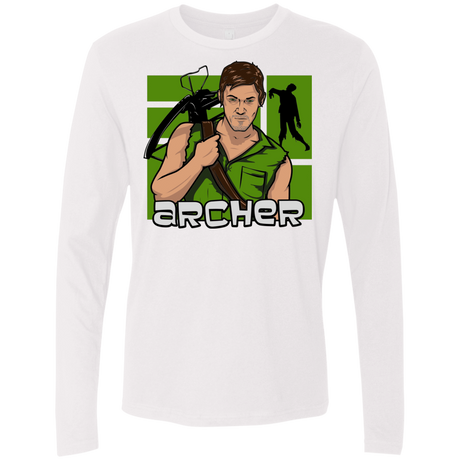 T-Shirts White / Small Archer Men's Premium Long Sleeve