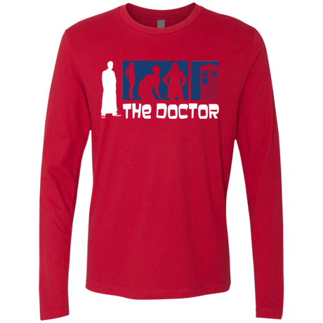T-Shirts Red / Small Archer the Doctor Men's Premium Long Sleeve
