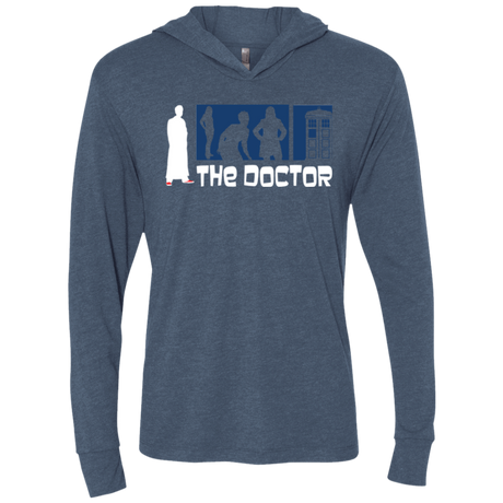 T-Shirts Indigo / X-Small Archer the Doctor Triblend Long Sleeve Hoodie Tee