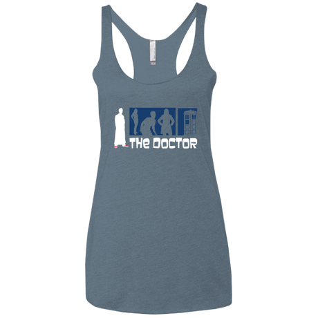 T-Shirts Indigo / X-Small Archer the Doctor Women's Triblend Racerback Tank