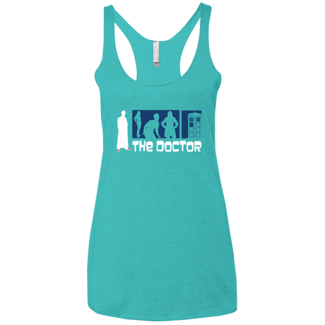T-Shirts Tahiti Blue / X-Small Archer the Doctor Women's Triblend Racerback Tank