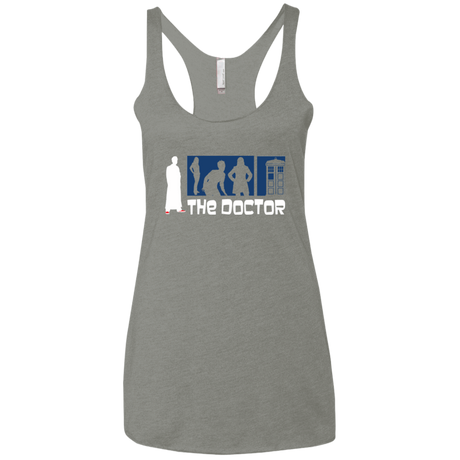 T-Shirts Venetian Grey / X-Small Archer the Doctor Women's Triblend Racerback Tank