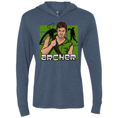 T-Shirts Indigo / X-Small Archer Triblend Long Sleeve Hoodie Tee