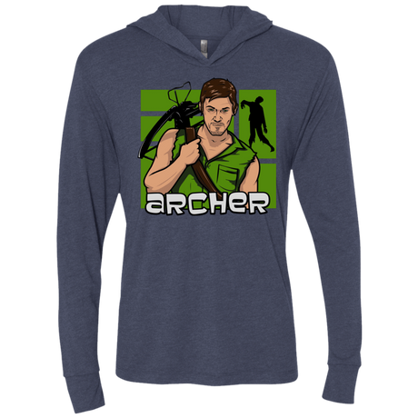 T-Shirts Vintage Navy / X-Small Archer Triblend Long Sleeve Hoodie Tee