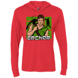 T-Shirts Vintage Red / X-Small Archer Triblend Long Sleeve Hoodie Tee