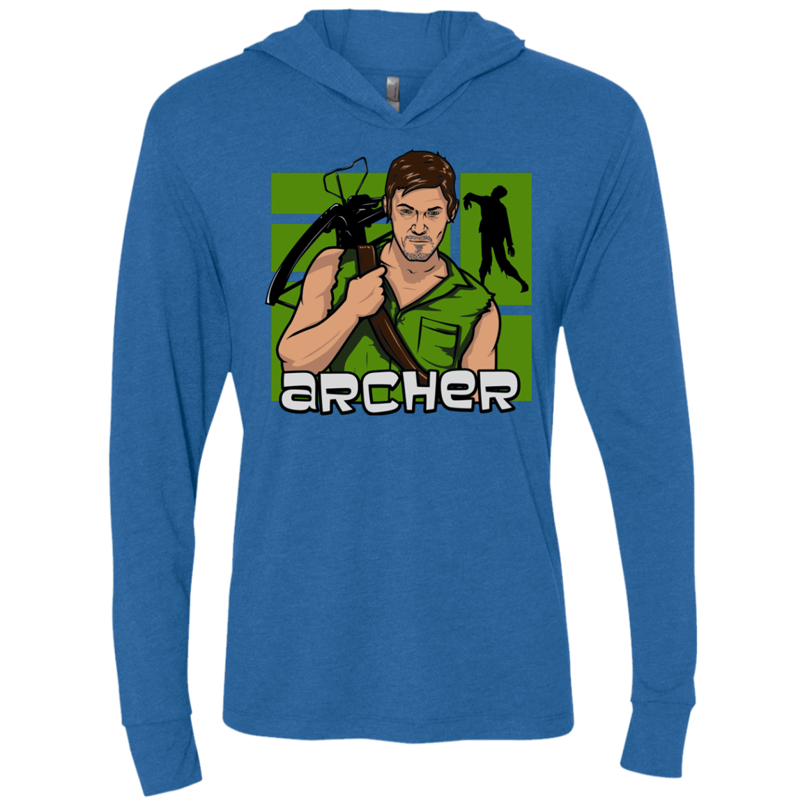 T-Shirts Vintage Royal / X-Small Archer Triblend Long Sleeve Hoodie Tee