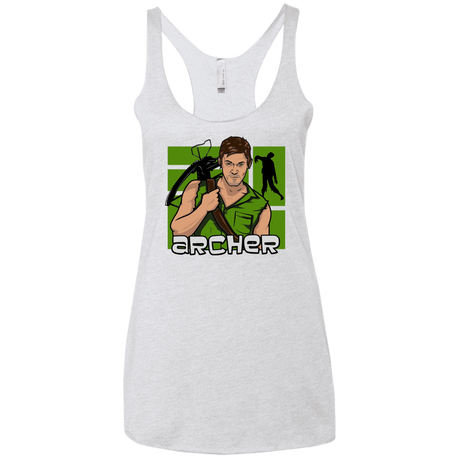 T-Shirts Heather White / X-Small Archer Women's Triblend Racerback Tank