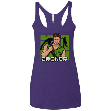T-Shirts Purple / X-Small Archer Women's Triblend Racerback Tank