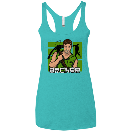 T-Shirts Tahiti Blue / X-Small Archer Women's Triblend Racerback Tank