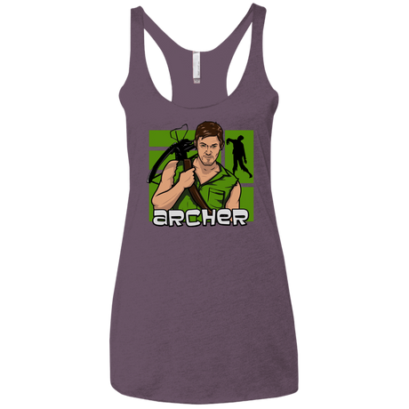T-Shirts Vintage Purple / X-Small Archer Women's Triblend Racerback Tank