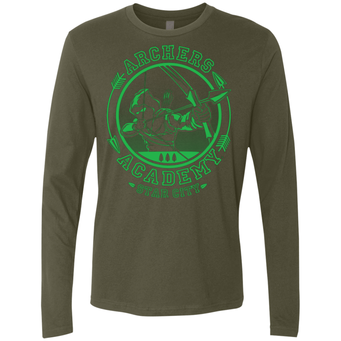 T-Shirts Military Green / Small ARCHERS ACADEMY Men's Premium Long Sleeve