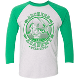 T-Shirts Heather White/Envy / X-Small ARCHERS ACADEMY Triblend 3/4 Sleeve