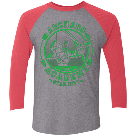T-Shirts Premium Heather/ Vintage Red / X-Small ARCHERS ACADEMY Triblend 3/4 Sleeve