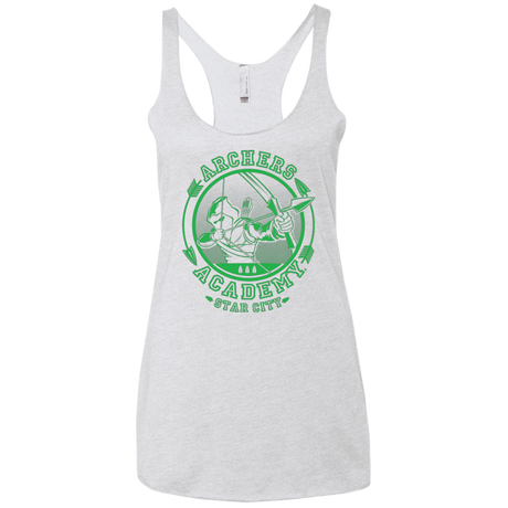 T-Shirts Heather White / X-Small ARCHERS ACADEMY Women's Triblend Racerback Tank