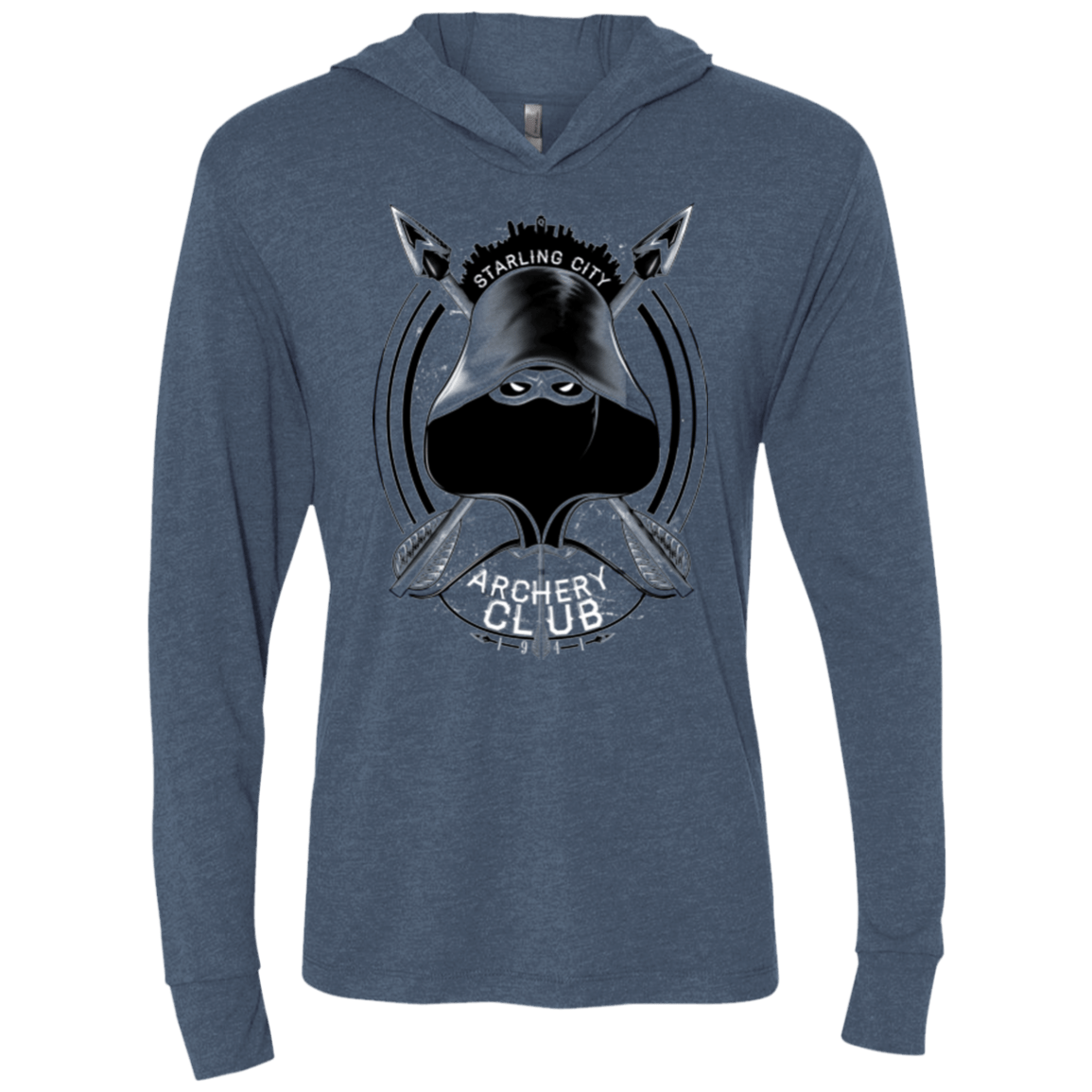 T-Shirts Indigo / X-Small Archery Club Triblend Long Sleeve Hoodie Tee
