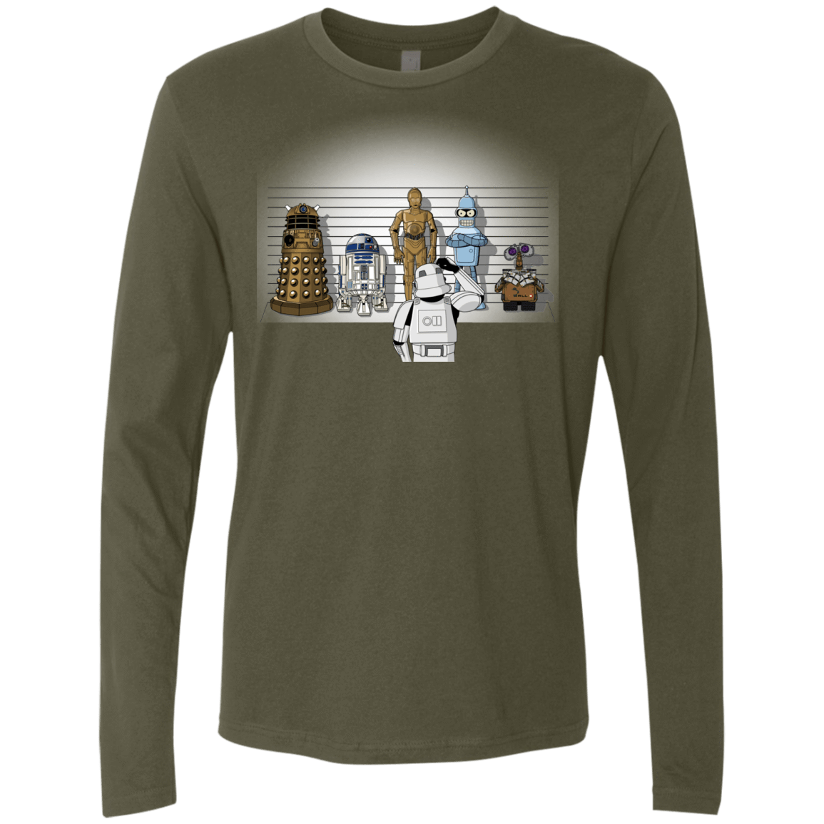 T-Shirts Military Green / Small Are These Droids Men's Premium Long Sleeve