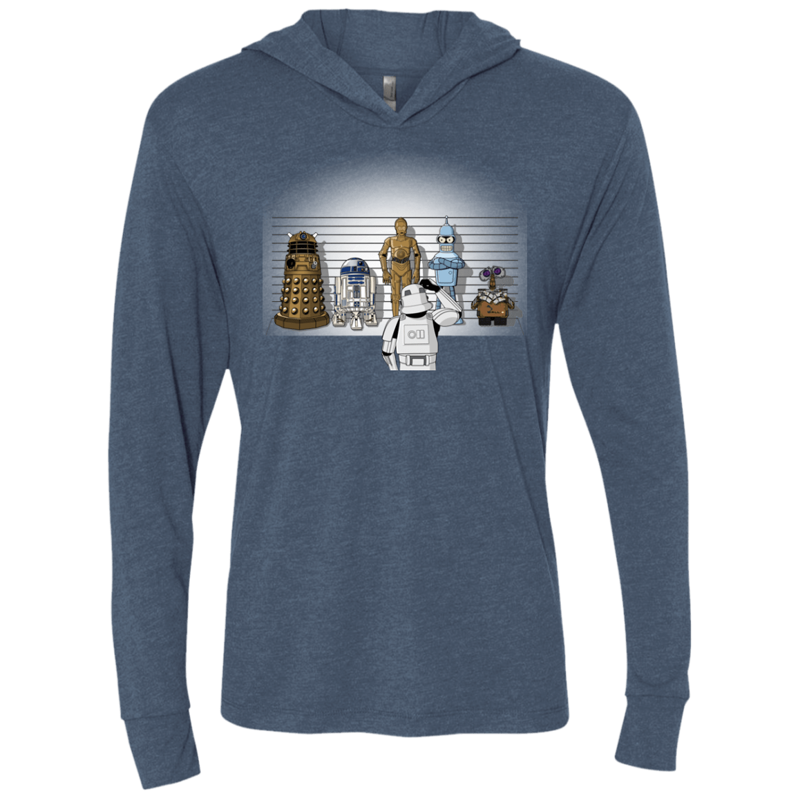 T-Shirts Indigo / X-Small Are These Droids Triblend Long Sleeve Hoodie Tee