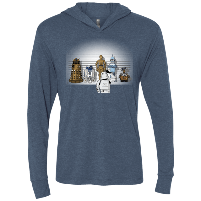 T-Shirts Indigo / X-Small Are These Droids Triblend Long Sleeve Hoodie Tee