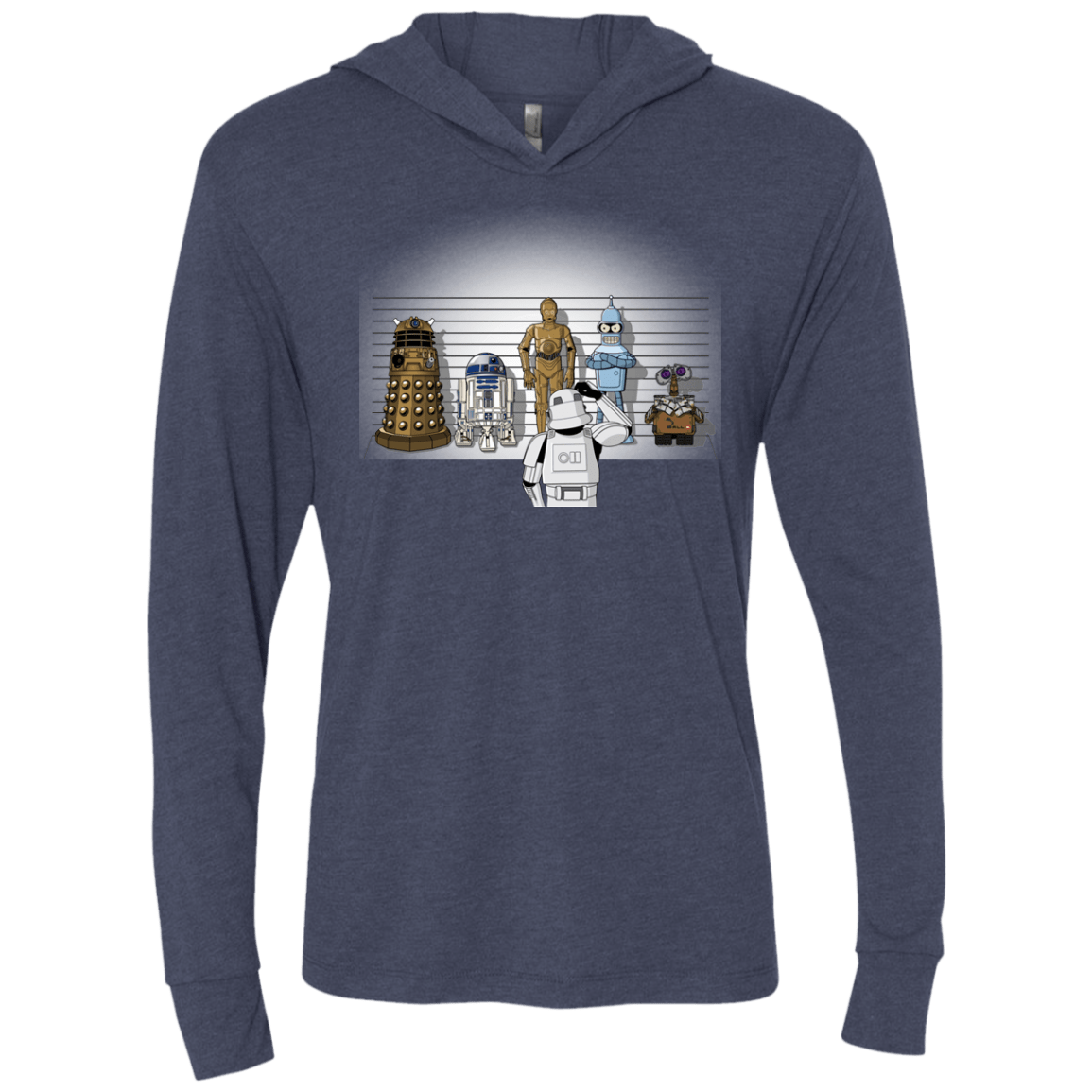 T-Shirts Vintage Navy / X-Small Are These Droids Triblend Long Sleeve Hoodie Tee