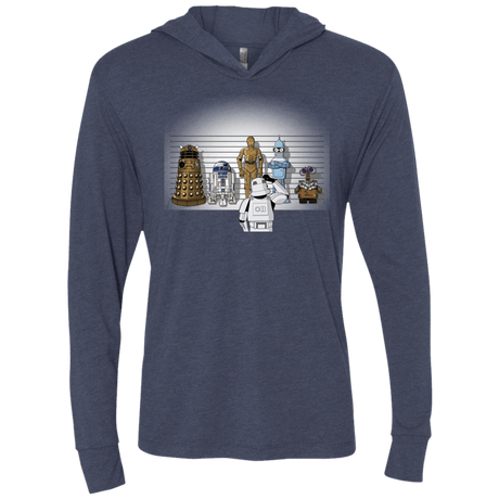 T-Shirts Vintage Navy / X-Small Are These Droids Triblend Long Sleeve Hoodie Tee