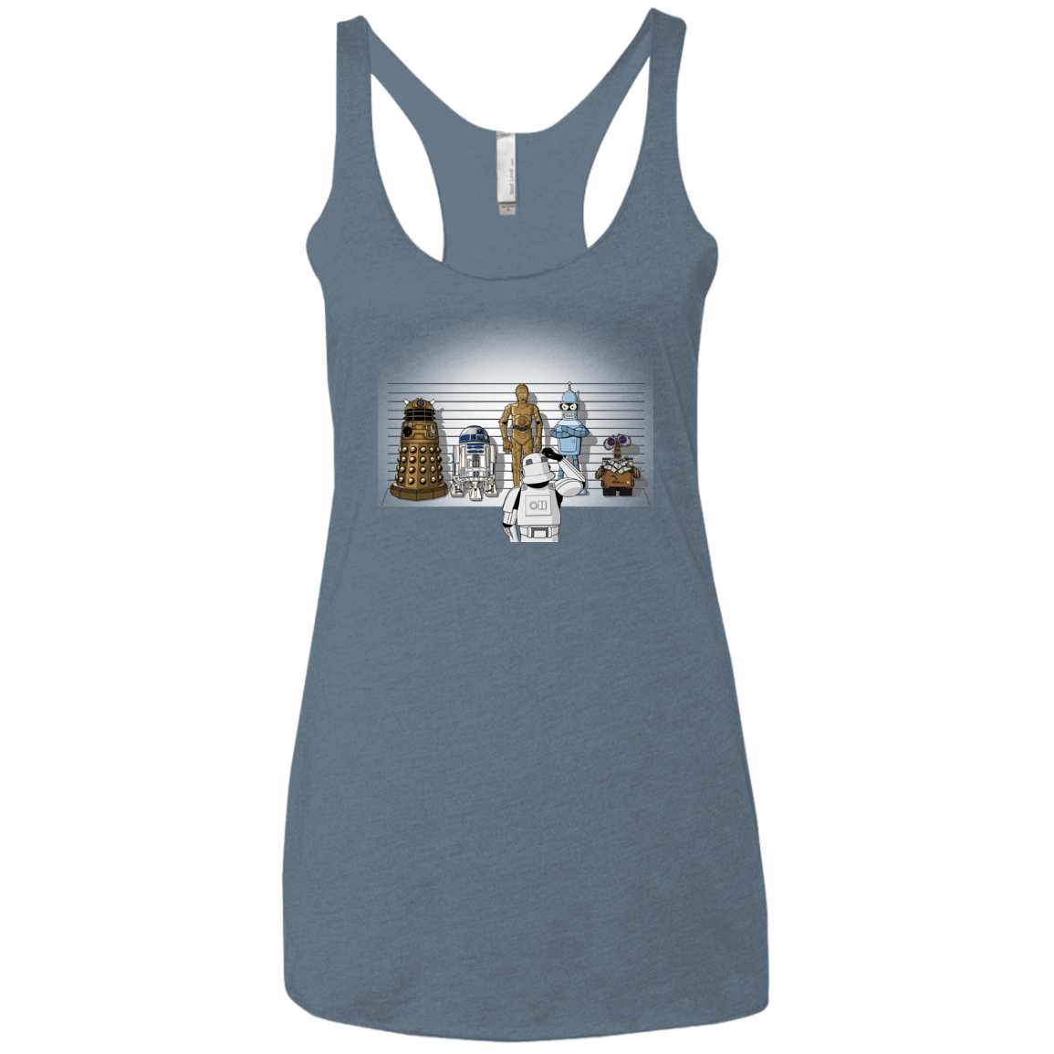 T-Shirts Indigo / X-Small Are These Droids Women's Triblend Racerback Tank