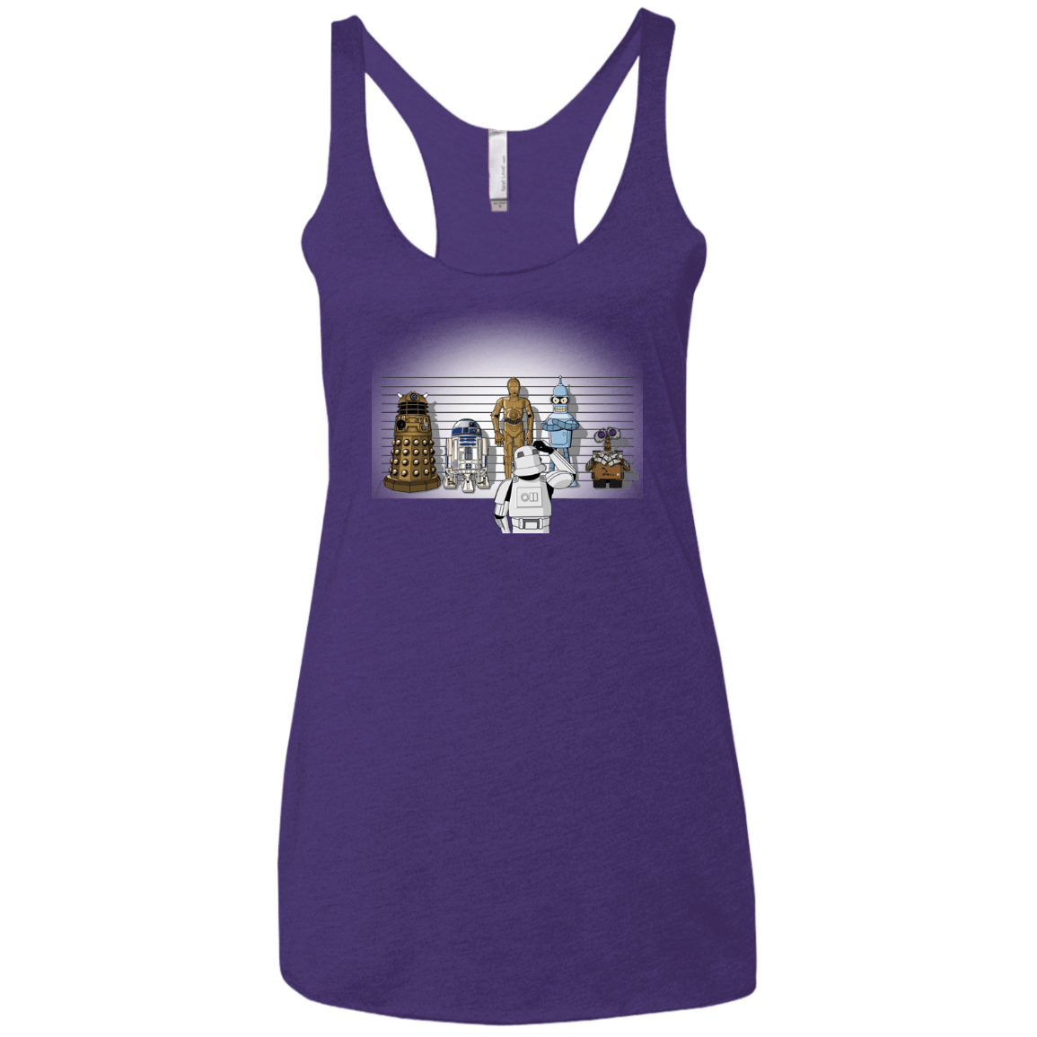 T-Shirts Purple / X-Small Are These Droids Women's Triblend Racerback Tank