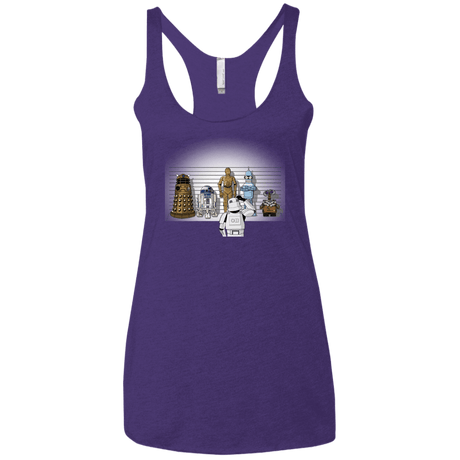 T-Shirts Purple / X-Small Are These Droids Women's Triblend Racerback Tank