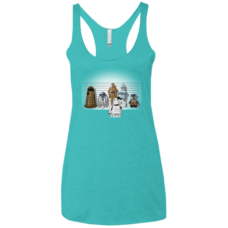 T-Shirts Tahiti Blue / X-Small Are These Droids Women's Triblend Racerback Tank