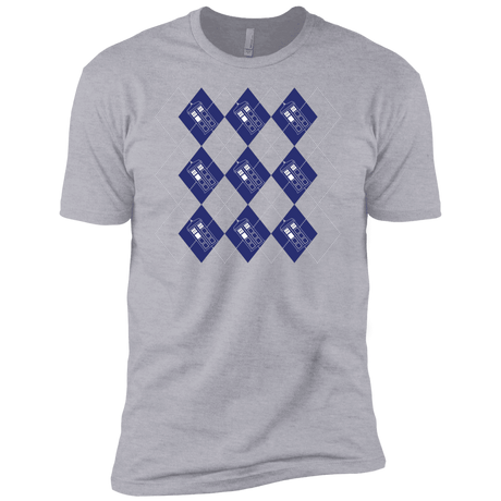 T-Shirts Heather Grey / YXS Argyle Tardis Boys Premium T-Shirt