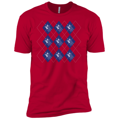 T-Shirts Red / YXS Argyle Tardis Boys Premium T-Shirt