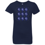 T-Shirts Midnight Navy / YXS Argyle Tardis Girls Premium T-Shirt