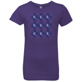 T-Shirts Purple Rush / YXS Argyle Tardis Girls Premium T-Shirt