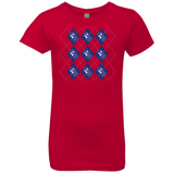 T-Shirts Red / YXS Argyle Tardis Girls Premium T-Shirt