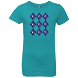 T-Shirts Tahiti Blue / YXS Argyle Tardis Girls Premium T-Shirt