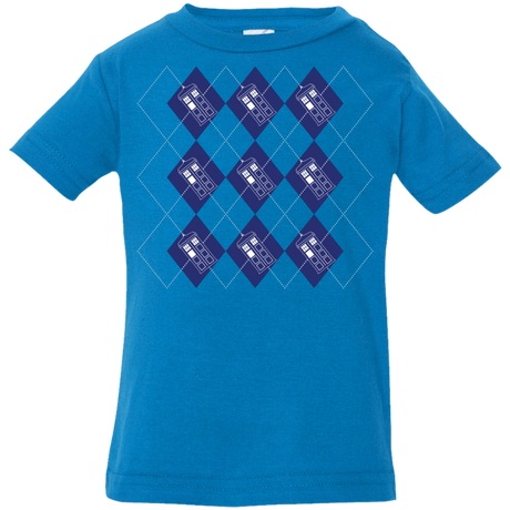 T-Shirts Cobalt / 6 Months Argyle Tardis Infant Premium T-Shirt