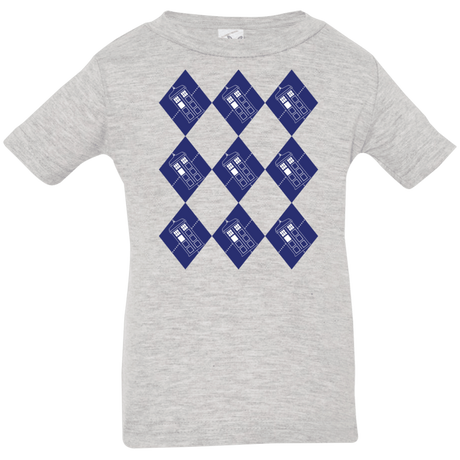 T-Shirts Heather Grey / 6 Months Argyle Tardis Infant Premium T-Shirt