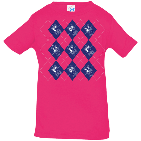 T-Shirts Hot Pink / 6 Months Argyle Tardis Infant Premium T-Shirt