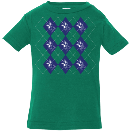 T-Shirts Kelly / 6 Months Argyle Tardis Infant Premium T-Shirt