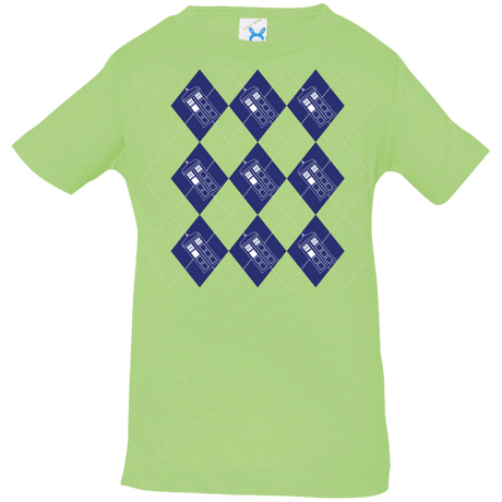 T-Shirts Key Lime / 6 Months Argyle Tardis Infant Premium T-Shirt