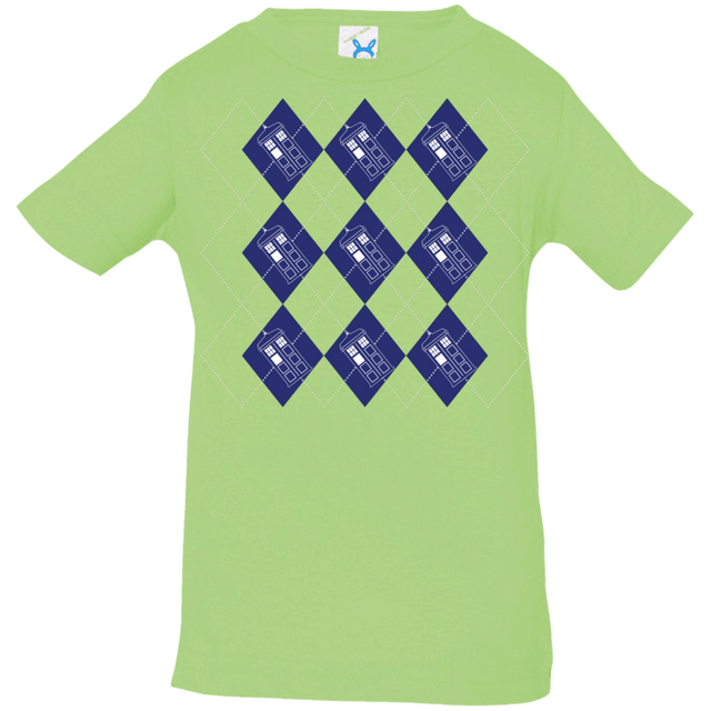 T-Shirts Key Lime / 6 Months Argyle Tardis Infant Premium T-Shirt