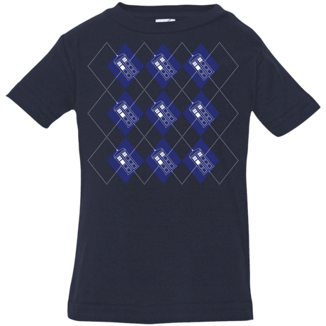 T-Shirts Navy / 6 Months Argyle Tardis Infant Premium T-Shirt