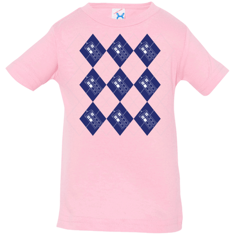 T-Shirts Pink / 6 Months Argyle Tardis Infant Premium T-Shirt